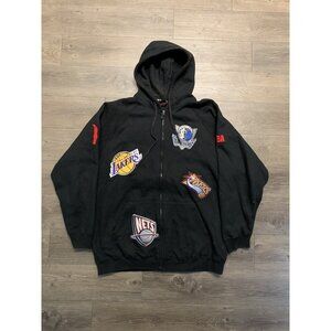 Vintage UNK NBA Teams Men's Patch Hoody 2XL Basketball Logos Sports Y2K 2000s